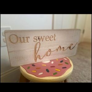 Wooden home sign